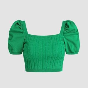 Cider Green Crop Top